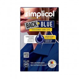 Barwnik, farba, do spranej, odzieży, odświeżacz, kolorów, intensywny niebieski, Back to Blue - Simplicol, Heitmann, 400 g.