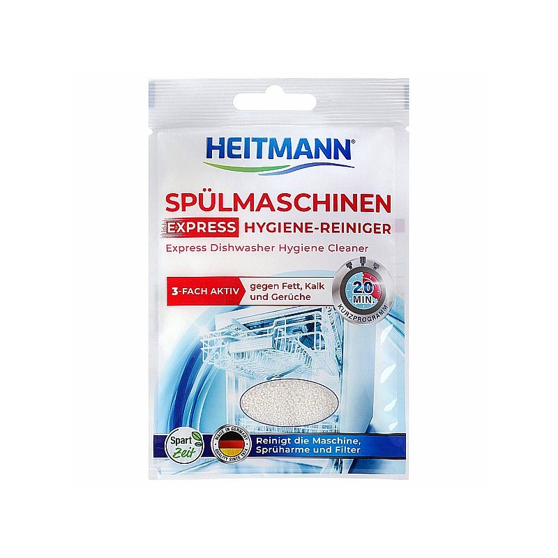 Proszek, środek, preparat, do czyszczenia, zmywarek, saszetka jednorazowa, Spulmaschinen Express - Heitmann, 30 g.