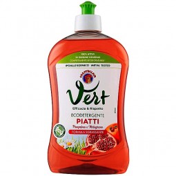 Płyn, do mycia, naczyń, ekologiczny, Piatti, olejki naturalne, grejpfrut i granat, vert ecodetergente -CHANTECLAIR, 500 ml