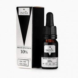 CBD, 10%, szerokie spektrum, EKO, CBD, CBG, CBDV, CBC, olej konopny, krople - India Cosmetic, 10 ml.