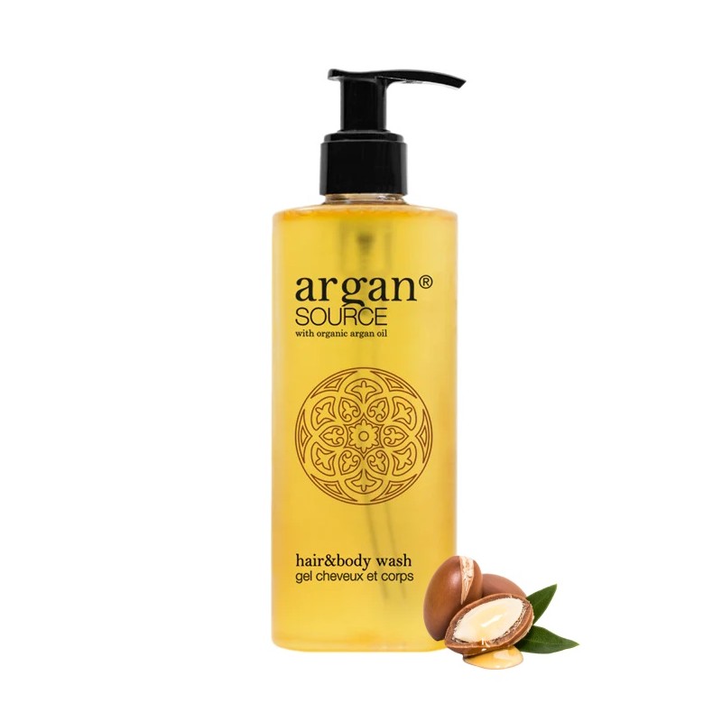 2w1, szampon z żelem, pod prysznic, z olejkiem, arganowym, dla niej, dla niego - Argan Source, 300 ml.