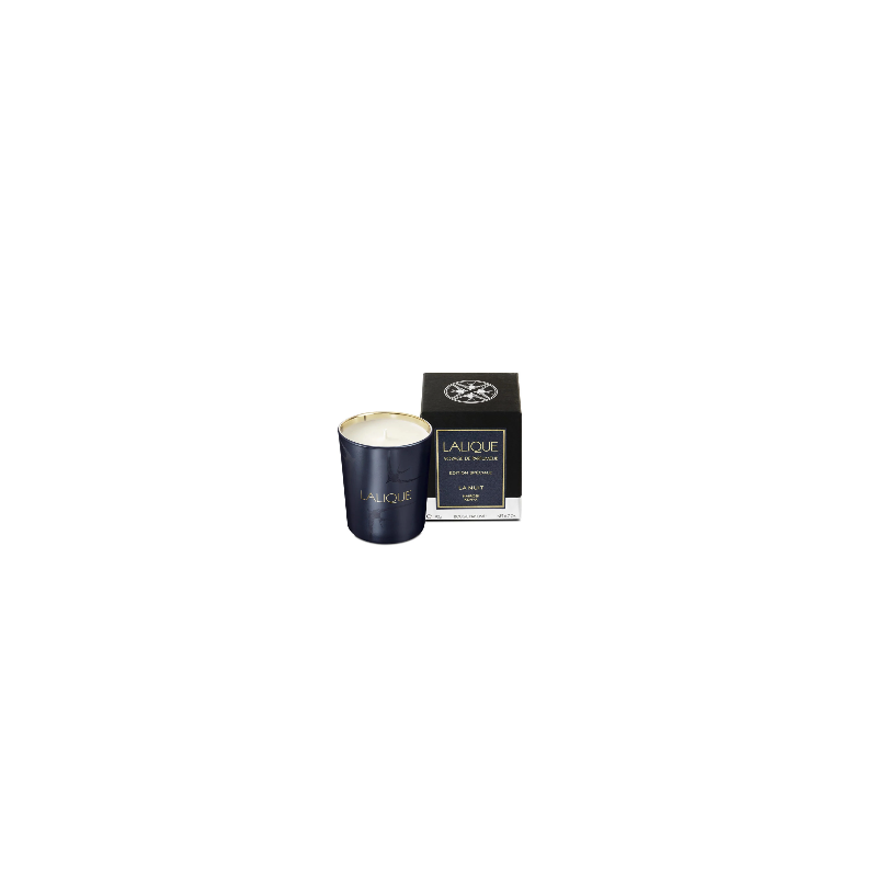 Lalique Candle - Elegancka świeca ozdobna niebieska, świeca dekoracyjna - The Night, Nairobi - 190g