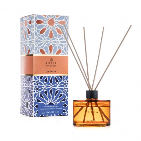 PRIJA "Jus d'Ambre" - Dyfuzor zapachowy, elegancki zapach do domu, biura, w opakowaniu ozdobnym na prezent - 200ml