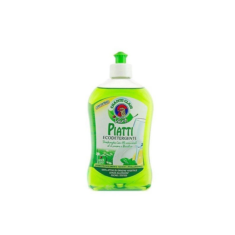 Płyn do mycia naczyń ekologiczny, naturalne olejki, limonka i bazylia - CHANTECLAIR, 500 ml.